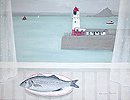 'Newlyn Lighthouse & Seabass' by Gemma Pearce